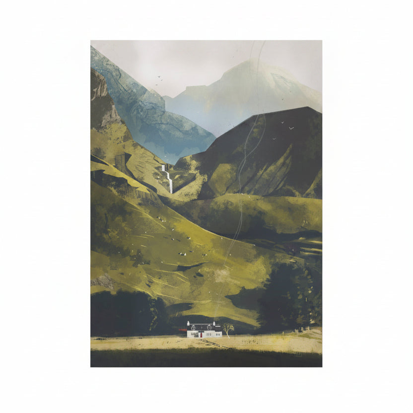 Luna's Glencoe Scottish Landscape Art Print