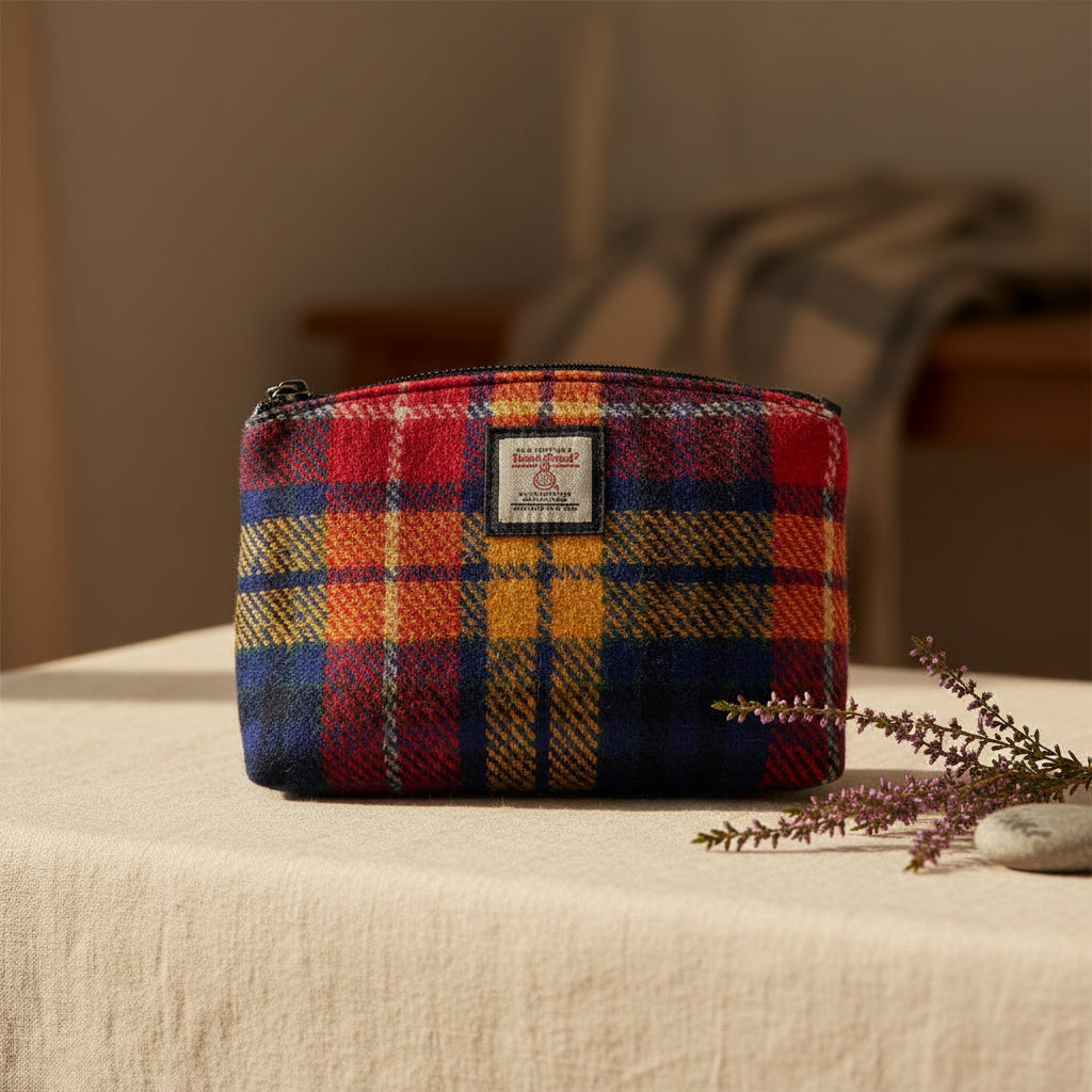 Saffron Harris Tweed Cosmetic Bag