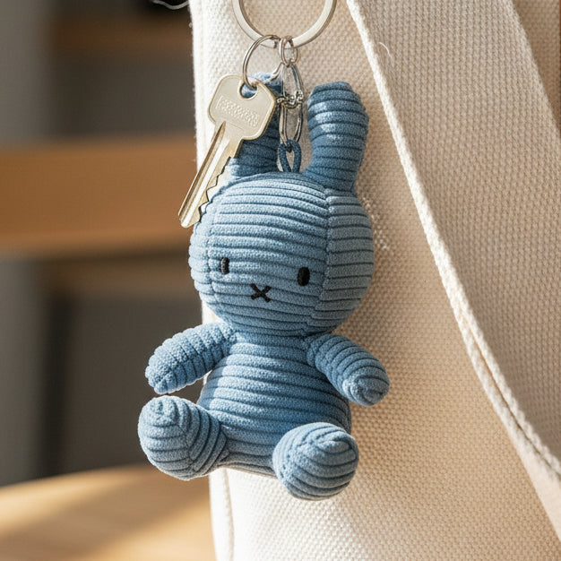 Miffy ECO Corduroy Keychain Aviator Blue - 10cm