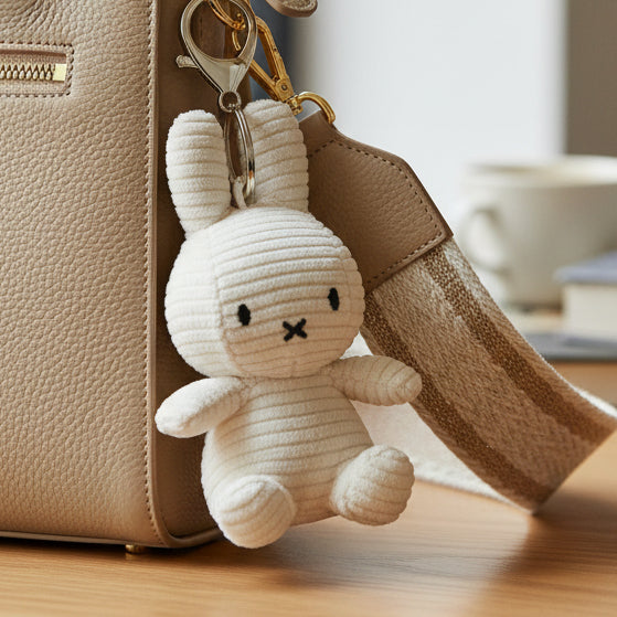 Miffy ECO Corduroy Keychain Offwhite - 10cm