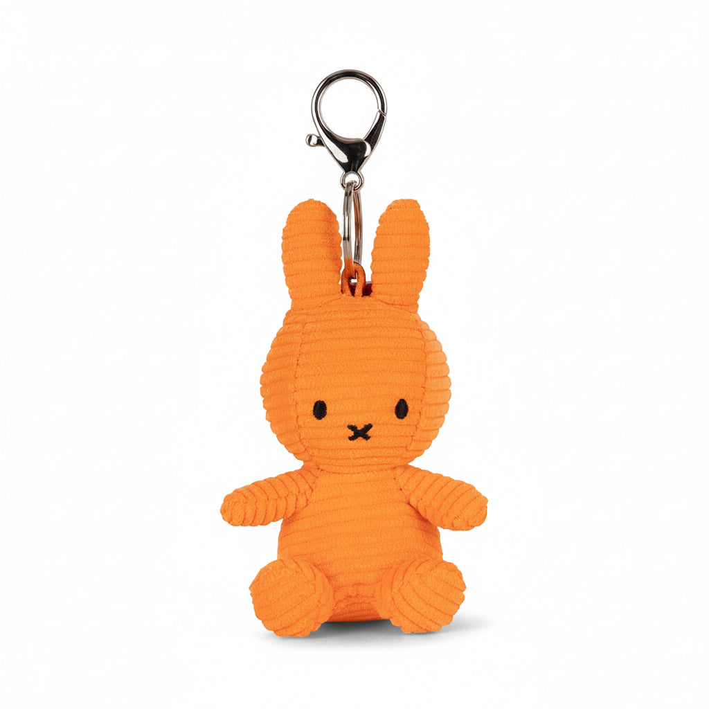 Miffy ECO corduroy keychain in orange, 10cm