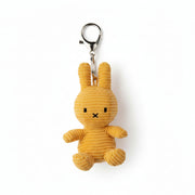 Miffy ECO corduroy keychain in yellow, 10cm, front view