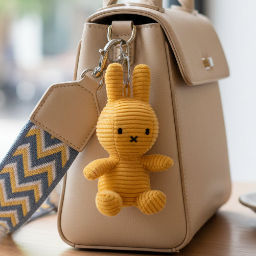 Miffy ECO Corduroy Keychain Yellow - 10cm