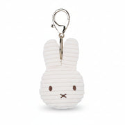 Miffy flat ECO corduroy keychain in offwhite, 10cm, front view