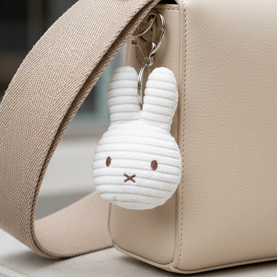 Miffy Flat ECO Corduroy Keychain Offwhite - 10cm