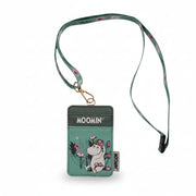 Product image of Moomin Snorkmaiden Lanyard showing front design and matching strap on white background.
