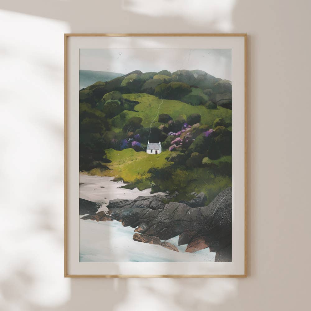 Mull of Kintyre Scottish landscape art print of the windswept peninsula