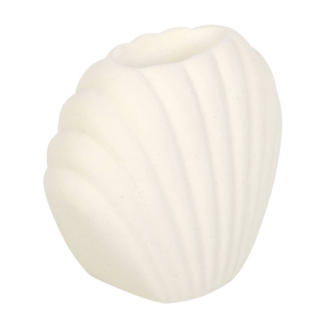 Nautical oil burner seashell design from above showing dish