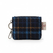 Navy Tartan Card Zip Wallet with Harris Tweed®