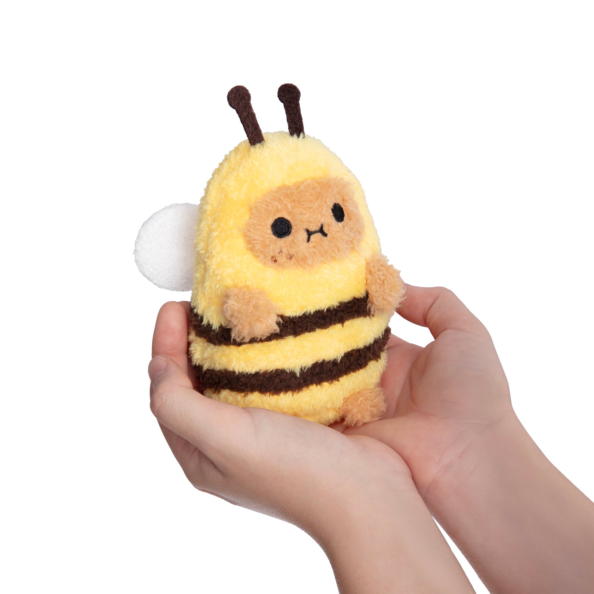 Bee Ricespud plush toy close up of stubby embroidered hands