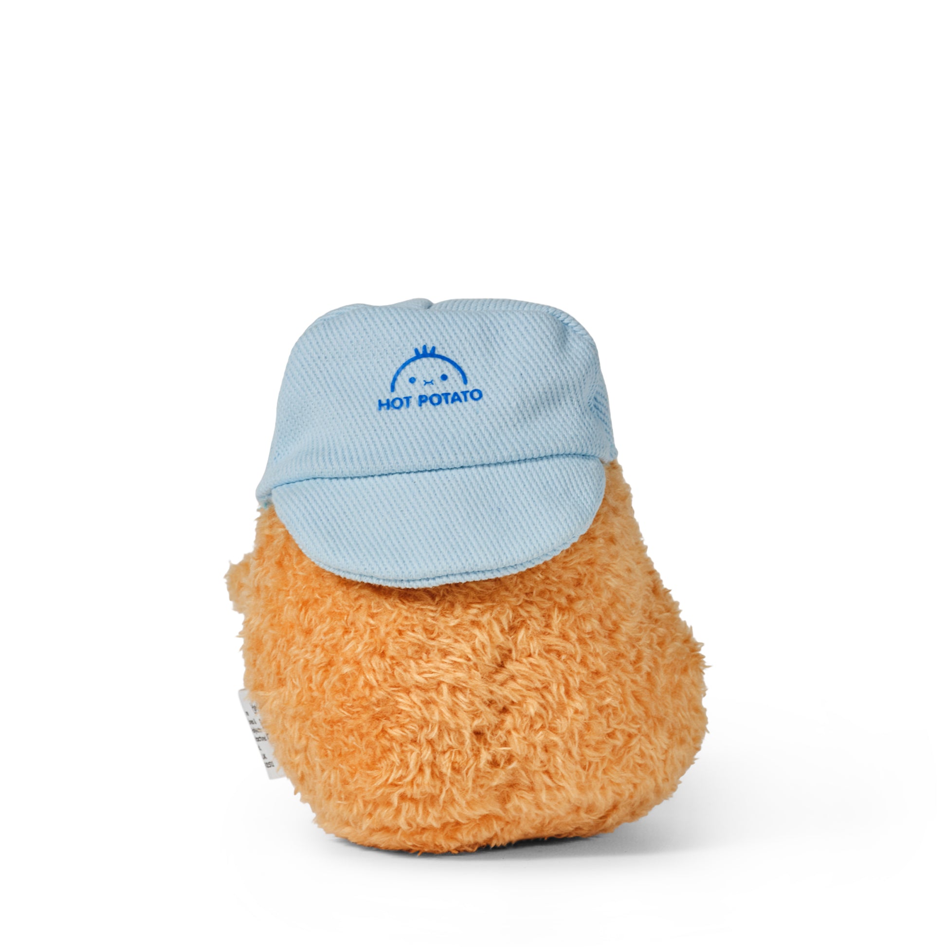 Hot Potato Ricespud plush toy rear view showing cap Velcro straps