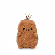 Ricespud beige potato plush toy sitting upright on white background