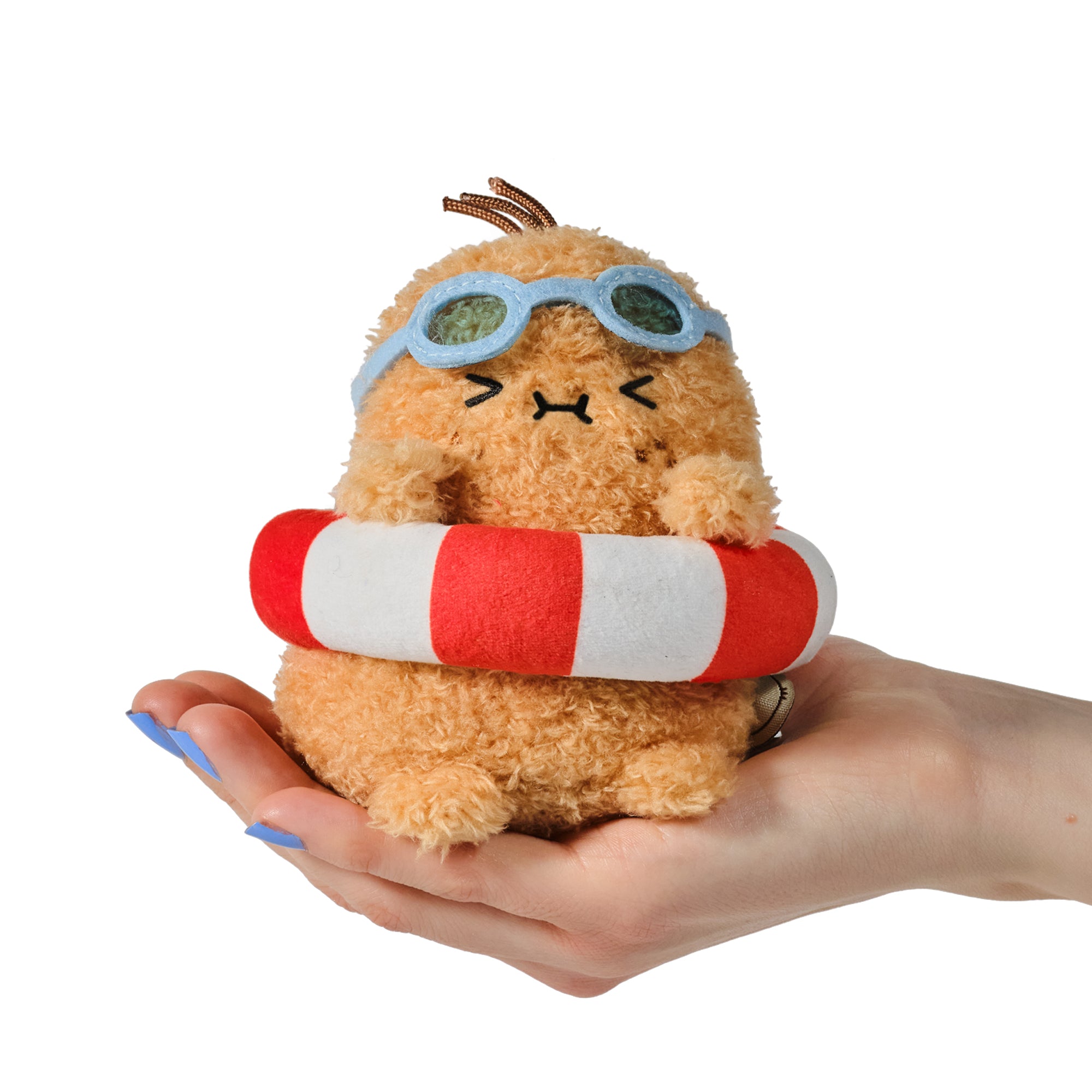 Splashy Ricespud plush toy close up of stubby hands and ring