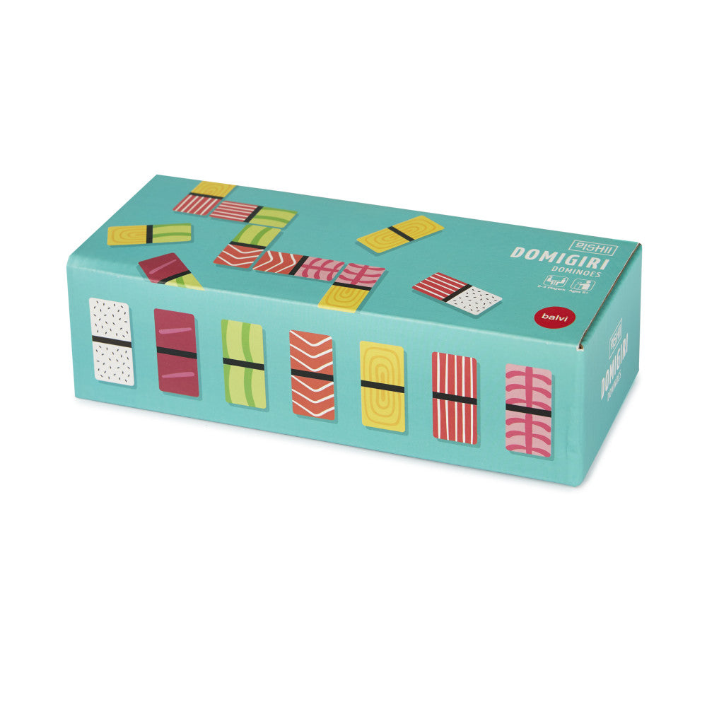 Turquoise DOMIGIRI retail box on white background