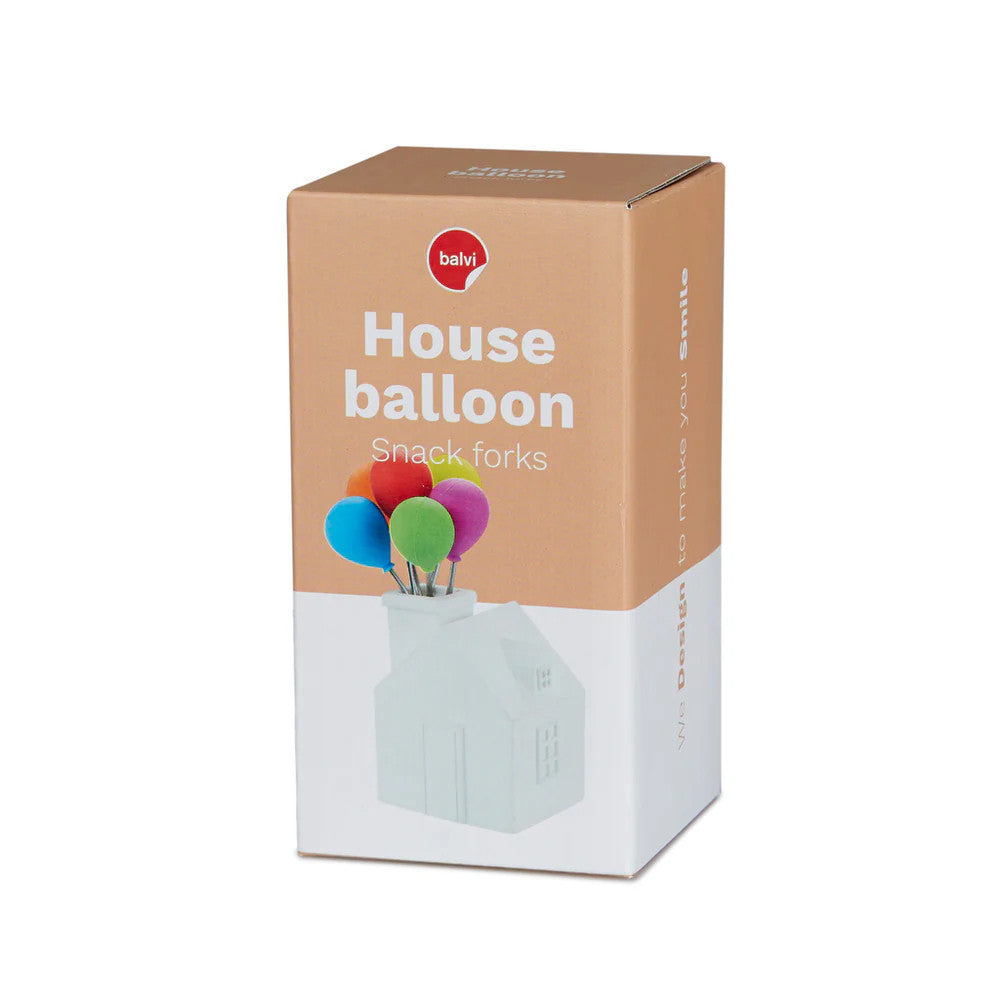 Kraft packaging box for snack forks balloon house set