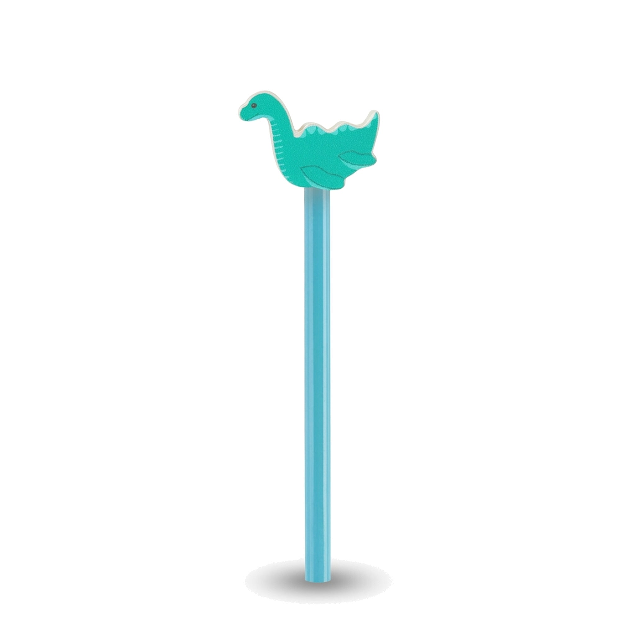 Nessie wooden pencil on a pure white background