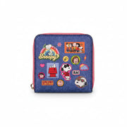 Peanuts patch purse on white background with zip closure