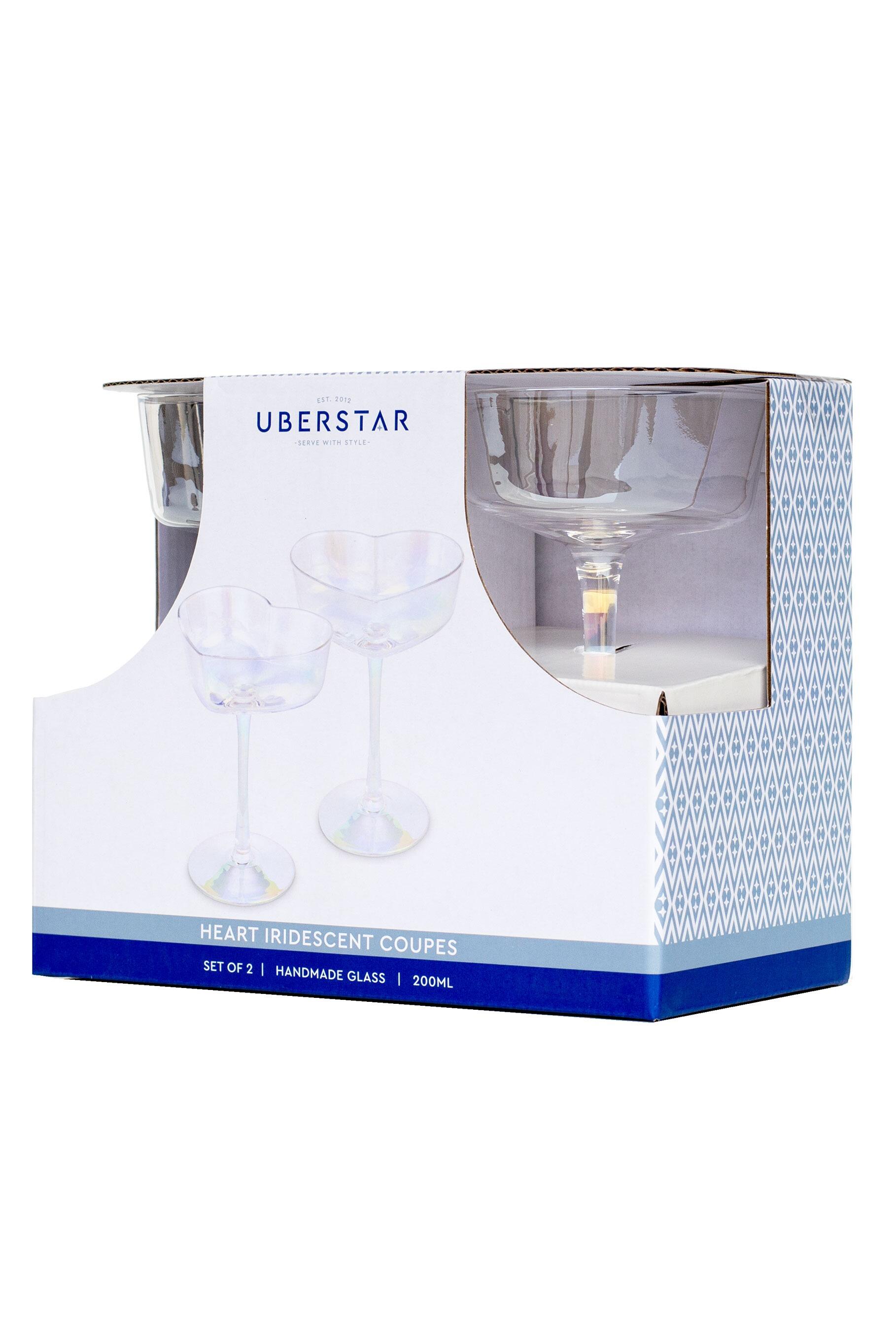 Iridescent heart coupes set out for a Valentine's celebration scene
