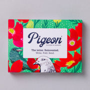 Dusk to Dawn Pigeons pack front with red poppy design on gradient background