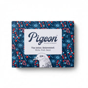 Hedgerow Pigeons pack front with berry and seed head design on dark navy background