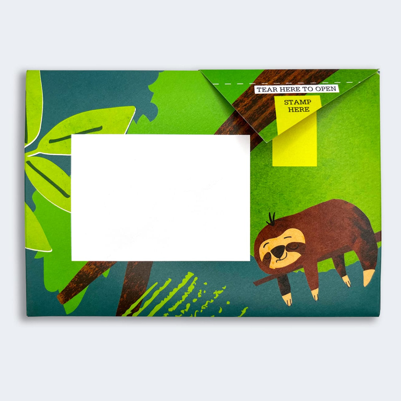 Folded Pigeon letter with colourful wildlife illustration second variant