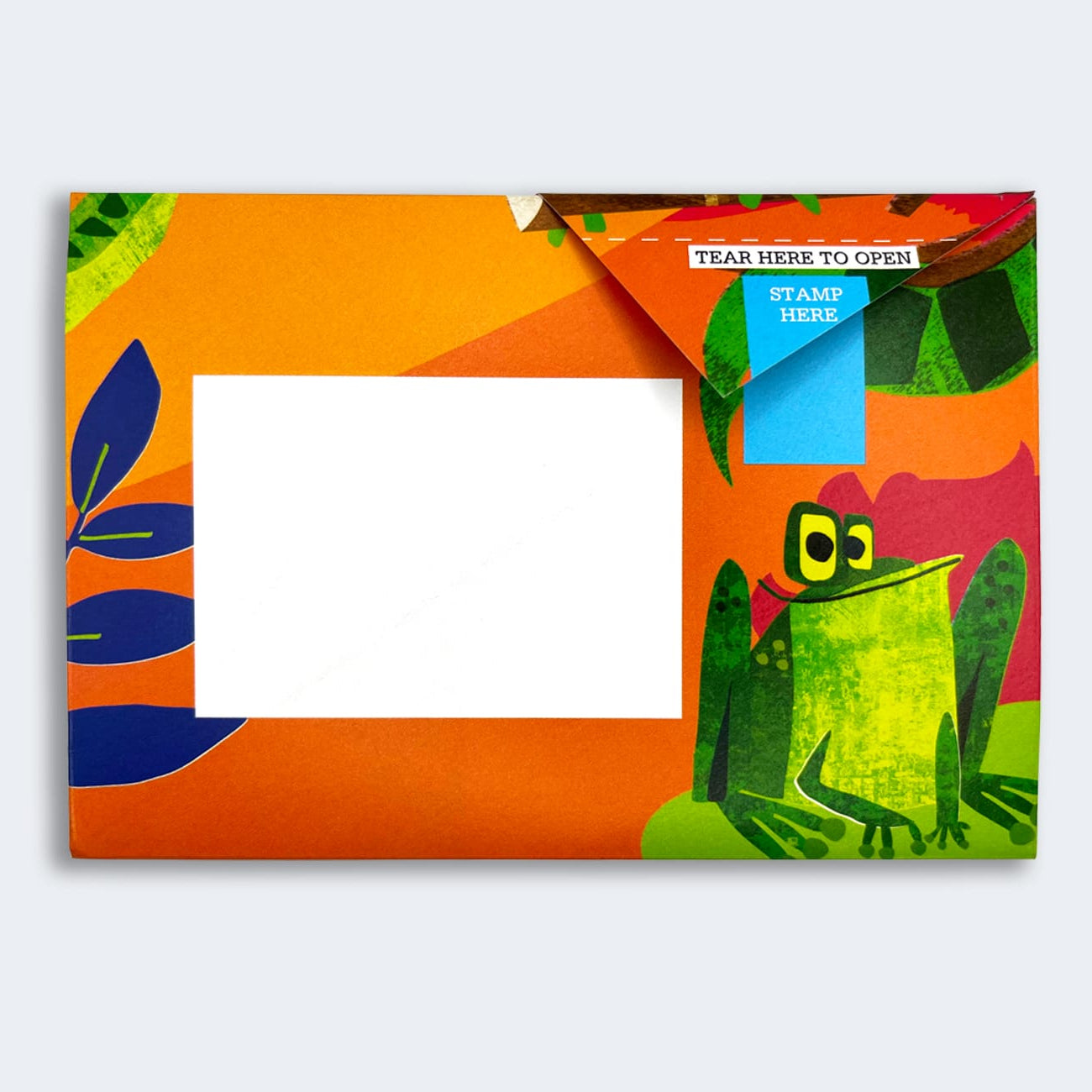 Folded Pigeon letter with tropical bird and creature design fourth variant