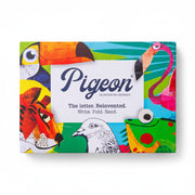 Wild Lives Pigeons pack front with tropical parrot and toucan design on grey