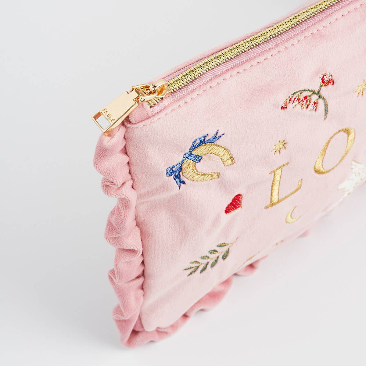 Zip detail close-up