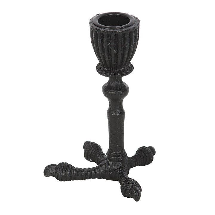 Raven claw candle holder showing feet and base detail