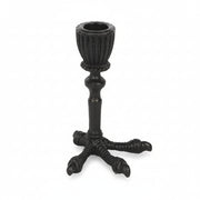 Black raven claw shaped candle holder showing talon detail