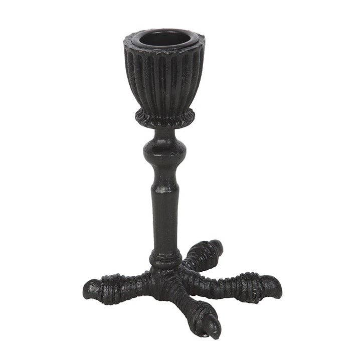 Gothic raven claw holder from side angle showing texture
