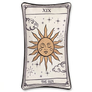 Celestial Stories Sun tarot cushion front view on a white background