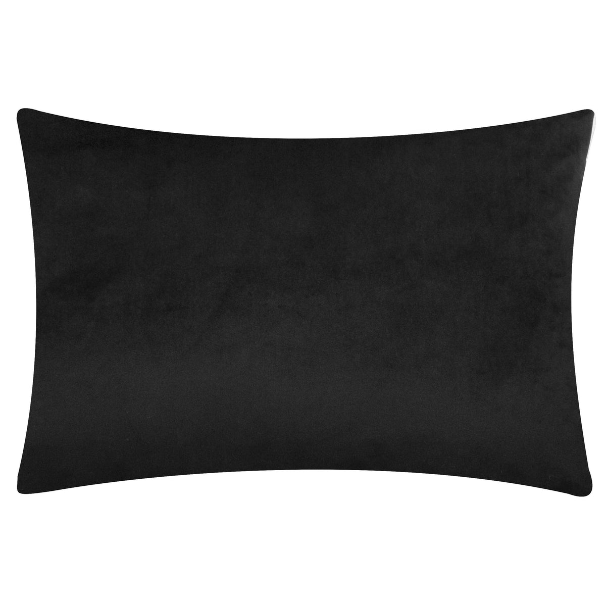 Chillies cushion plain black velvet reverse