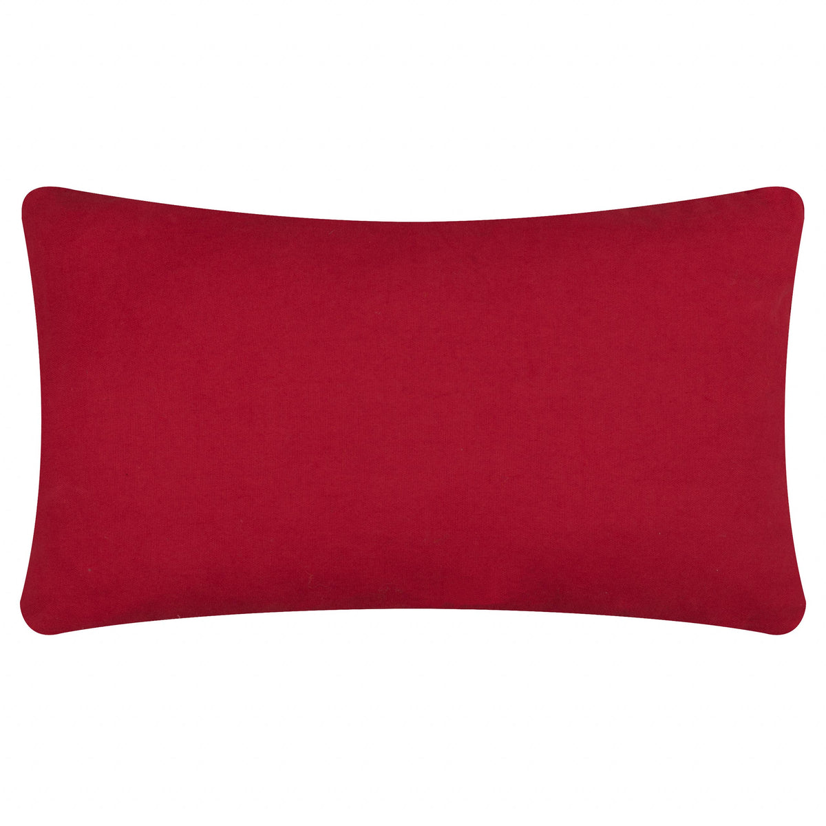Merry Christmas cushion plain red reverse
