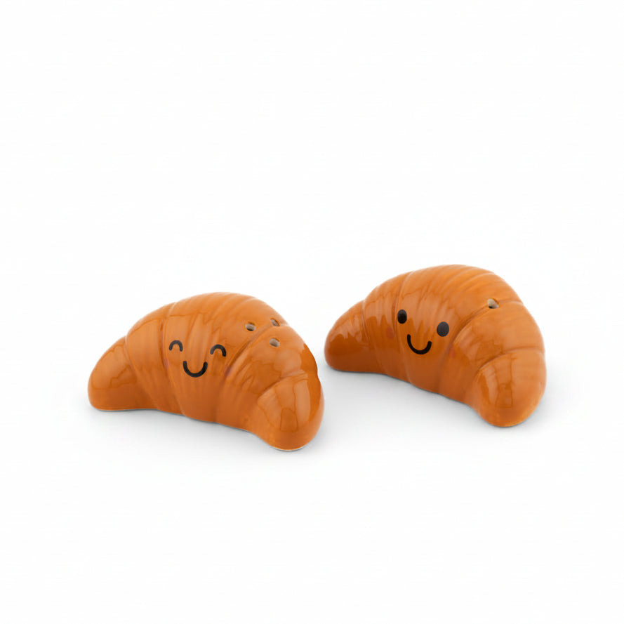 Croissant shakers front view showing shaker holes on white background