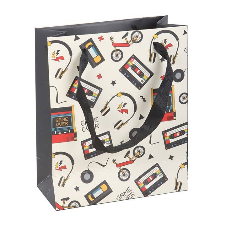 Close-up of retro print with red star detail