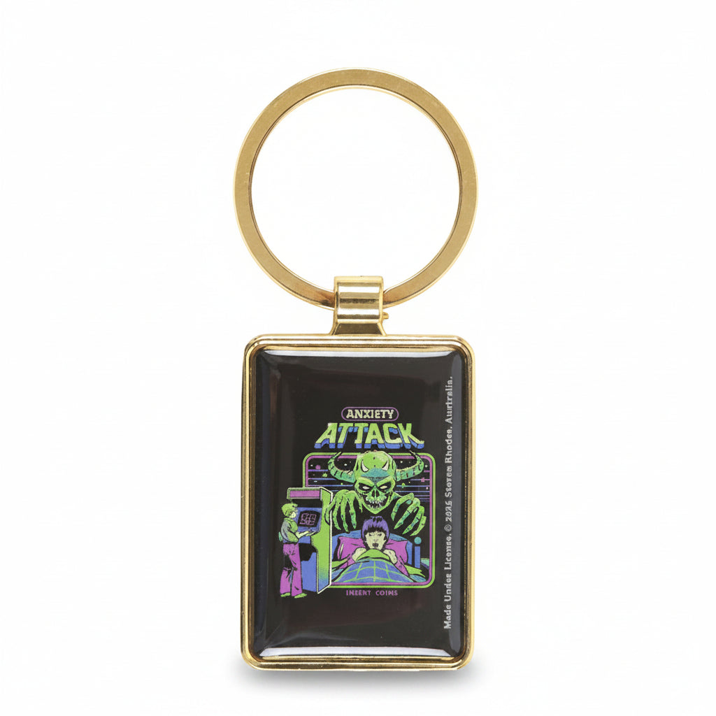 Back of keyring on white background