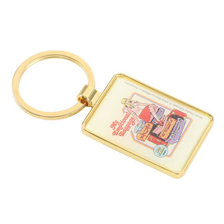 Back of keyring on white background
