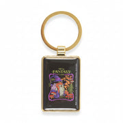 Close-up of keyring showing mushrooms and fantasy design