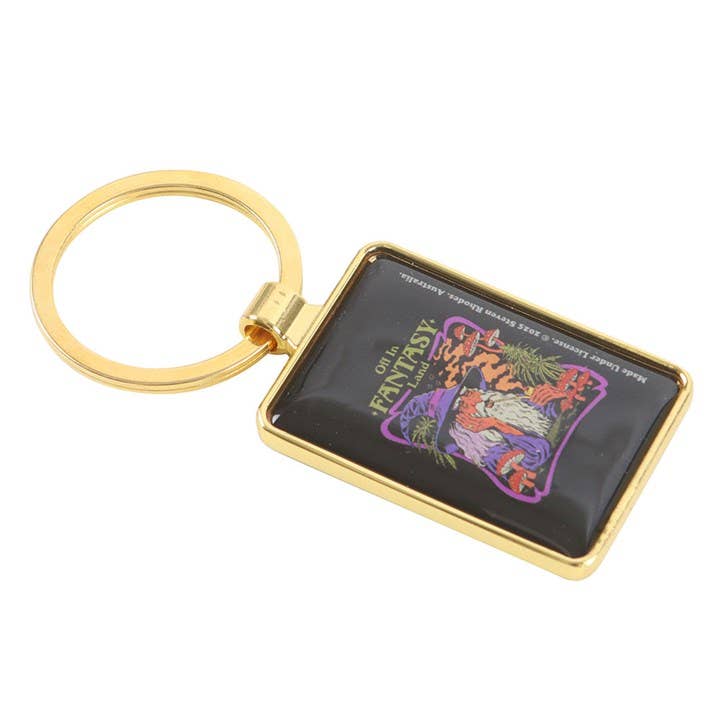 Back of keyring on white background