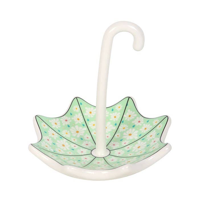 Side view showing depth of ceramic dish on white background