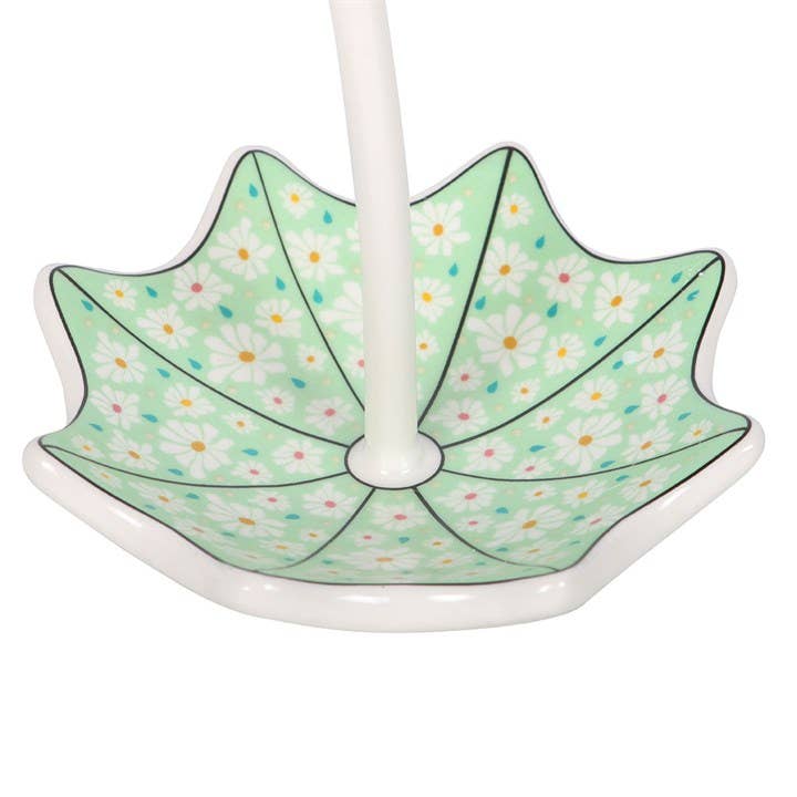 Angled view showing umbrella shape and handle details