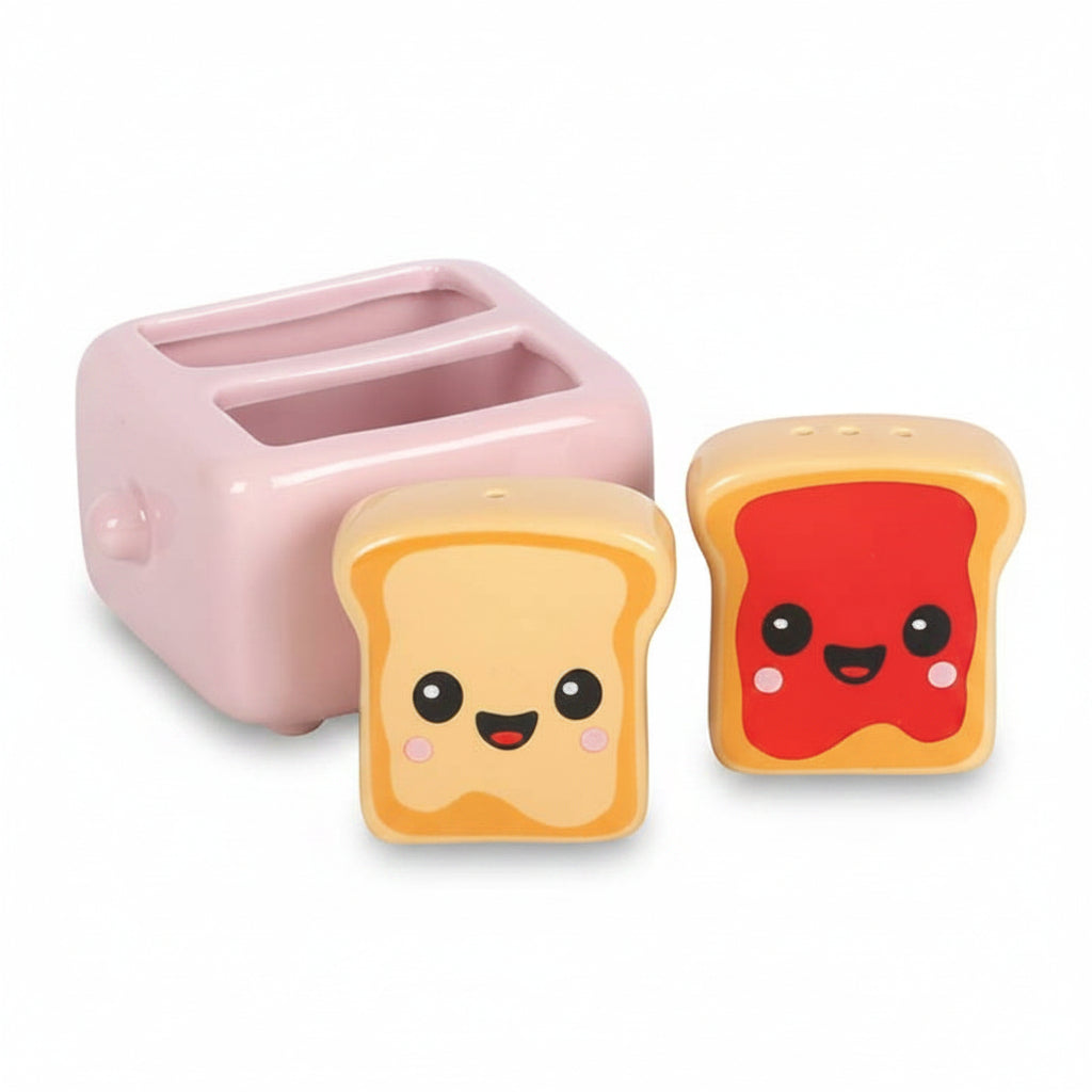 Close-up of green matcha toast and toaster holder on white background