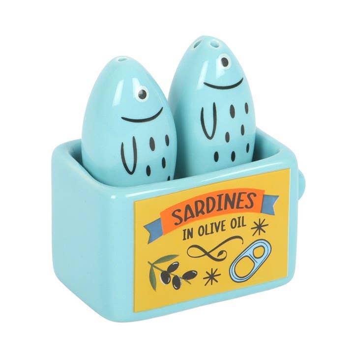 Front view of sardine shakers on white background