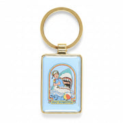 Back of keyring on white background