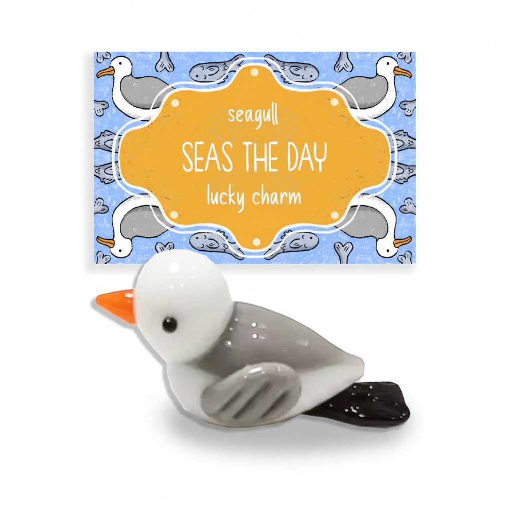 Scottish coastal seagull keepsake coin charm