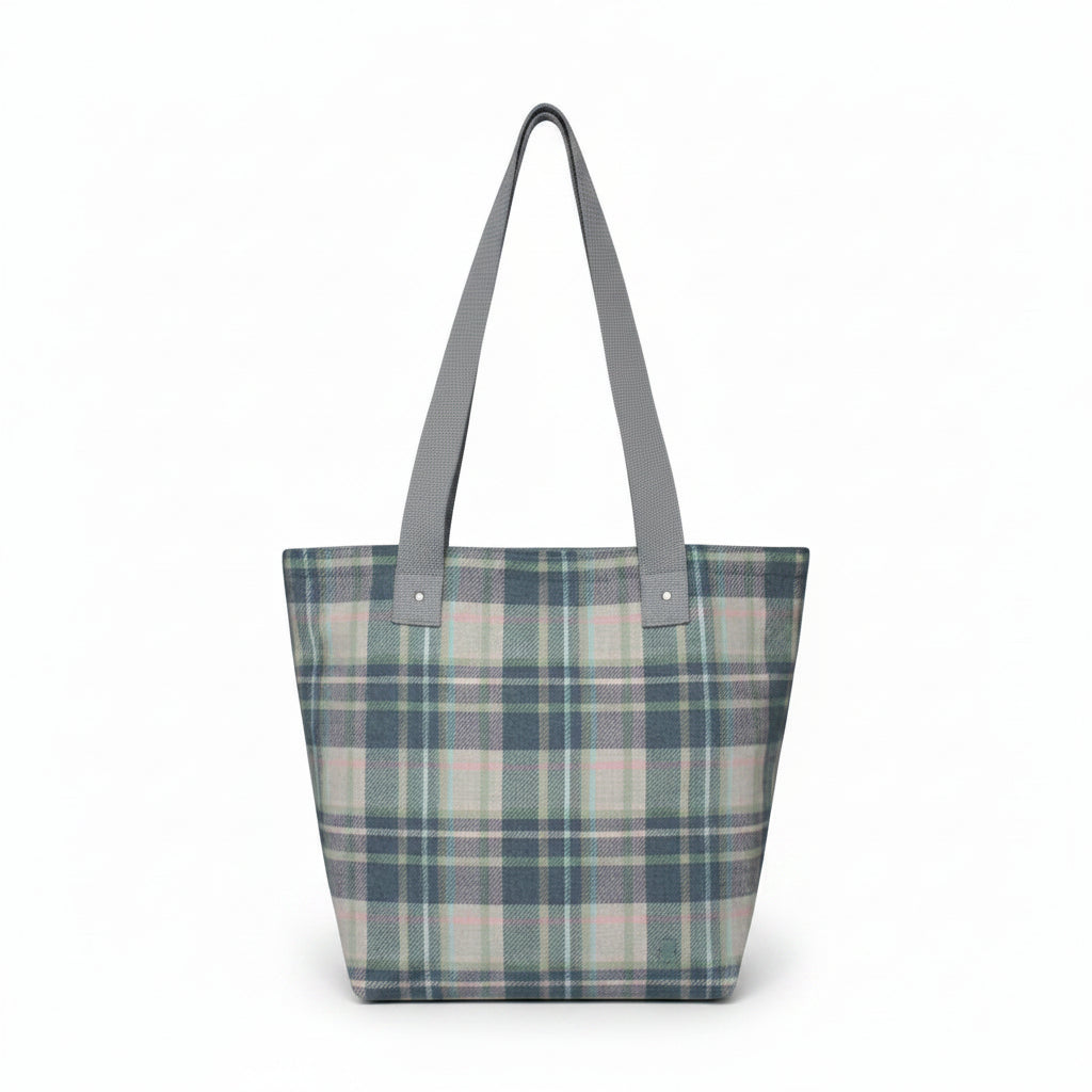 Skye Tweed Shopper Tote front view with shoulder straps