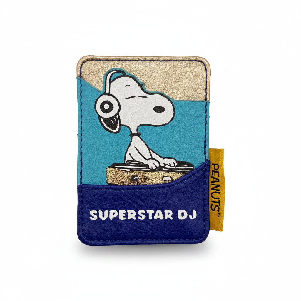 Snoopy Superstar DJ cardholder front view