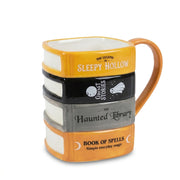 Haunted Library book stack mug on a white background