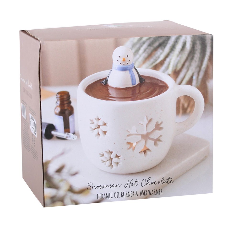 Snowman hot chocolate wax warmer gift box
